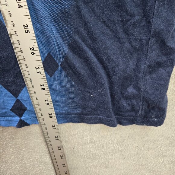 VINTAGE LL Cool‎ J Men Shirt 2XL Blue Argyle Graphic Grunge Streetwear Y2K Tee - Picture 4 of 10